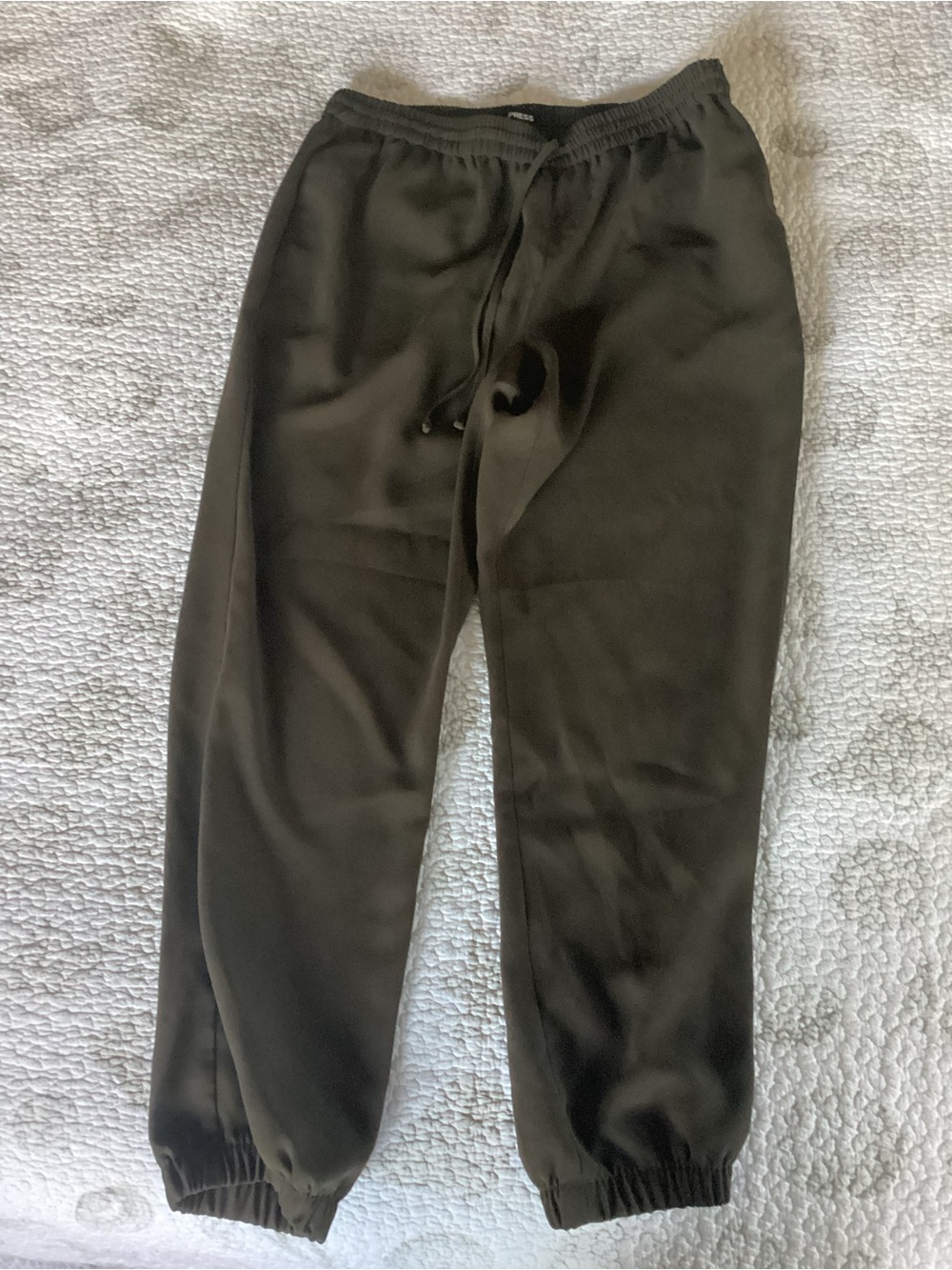Express Ankle Mid-Rise Olive Green Women’s Joggers